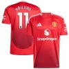 Maillot de Supporter Manchester United Hojlund 11 Domicile 2024-25 Pour Homme